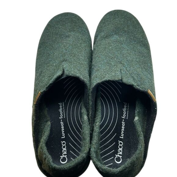 Chaco Revel Slip On Shoes Men’s 12 Green Wool Felt Luvseat Footbed main image 5
